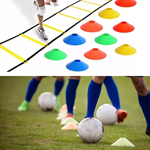SUNGOOYUE Agility Ladder, 12 Rung 20ft Speed Agility Training Equipment Set with Carrying Bag, for Soccer Training Sports Coordination Workout