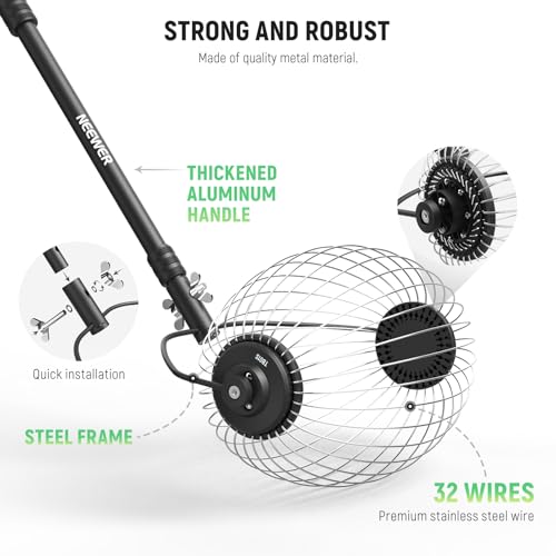 NEEWER Tennis Ball Pickleball Collector Roller, No Bending Over Quick Rolling Picker for Up to 40 Tennis Balls - style: TB01S w/Bag