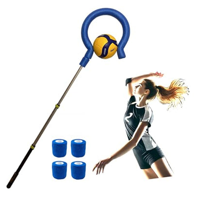 Volleyball Spike Trainer Pro SPT5005 – Premium Training Aid for Spiking, Serving & Blocking – Adjustable Lightweight Aluminum Pole & Secure Ball Holder – Question Mark Hook,No Ball Included