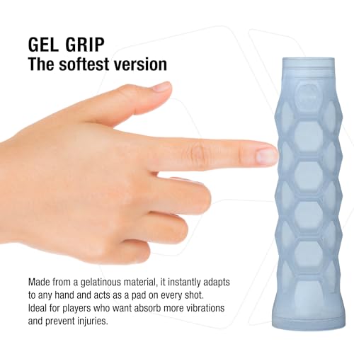 Hesacore Pickleball Paddle Gel Grip - 5.25in - Soft Feel - Supports Tennis Elbow, Enhances Grip Strength, Reduces Vibration with Finger Support and Anti-Sweat Design - size: Small