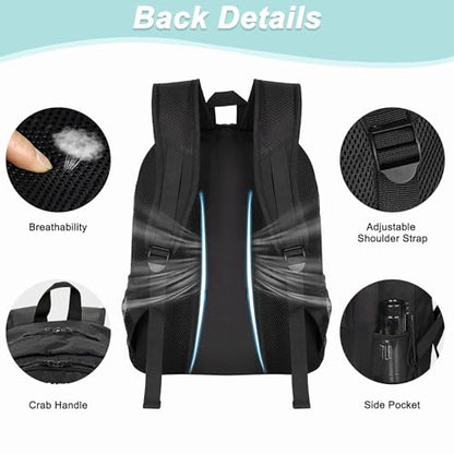 DAFISKY Soccer Backpack, Soccer Bags with Ball Holder & Shoes Compartment, Water Resistant Backpack for Basketball Volleyball Football - color: Black