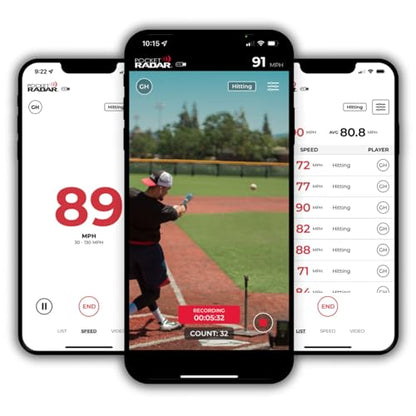 Pocket Radar Smart Coach Speed Gun for Baseball, Softball, Cricket - Accurate Pitching & Sports Speed Measurement, Portable Baseball Radar Gun Compatible with Pocket Radar App (iOS/Android)