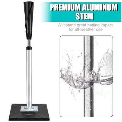 Zdgao Portable Batting Tee for Baseball/Softball, Height Adjustment 25"- 46" Baseball Tee with Removable Rubber Top and Premium Base for All Ages Training and Practice - style: 25"-37" Height Adjustable