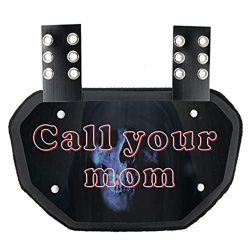 Runxrocy Football Back Plate Rear Back Protector Football Low Back Pad for Adult & Youth Players - size: Youth (Age Under 12), style: Call Your Mom