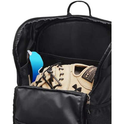Under Armour Unisex-Adult Utility Baseball Backpack Print, (003) Black / / White, One Size Fits All - color: (003) Black / / White