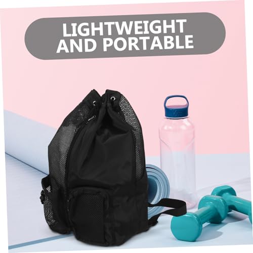 Baluue Draw Swimming Bag Back Draw Back Swimming Mesh Bag Swim Mesh Bag Beach Bag Back Swimsuit Bags Swim Back - color: Black