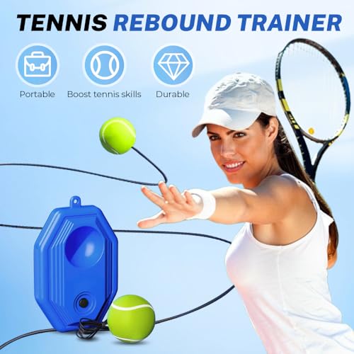 Tennis Ball Training Baseboard, 2026 New Tennis rebounder with Weighted Base, Portable Tennis Trainer for Home use,Multifunctional Tennis Solo Practice kit for Backyard