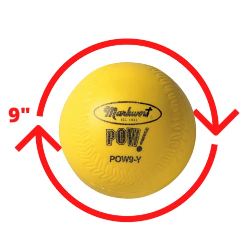 Markwort POW Ball Baseball (Dozen) - color: Yellow, size: 9-Inch