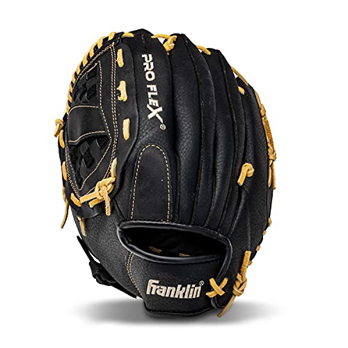 Franklin Sports Baseball Glove - Proflex Adult Baseball + Softball Glove - Outfield + Infield - Right and Left Hand - size: 12.5"