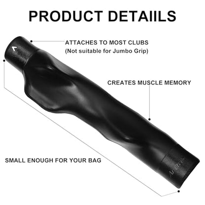 Right Hand Golf Grip Trainer 2 Pack with Arm Band & Wrist Strap, Golf Training Aid Kit, Grip Trainer Golf Club to Correct Hand Position and Develop Muscle Memory