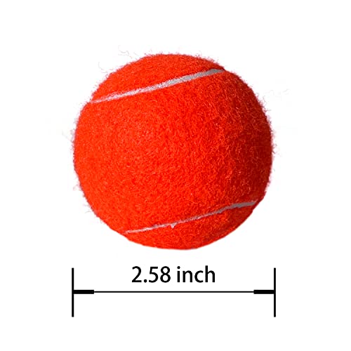 Tennis Balls, 15 Pack Practice Tennis Ball for Beginners, Training Playing Tennis Balls for Dogs, Come with Mesh Carry Bag - color: Orange
