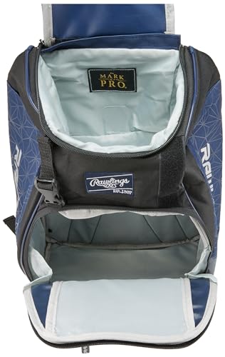 Rawlings | FRANCHISE Backpack Equipment Bag | Baseball/Softball | Rec/Travel | Multiple Styles - color: Navy/Black