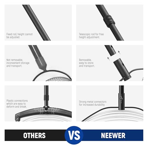NEEWER Tennis Ball Pickleball Collector Roller, No Bending Over Quick Rolling Picker for Up to 40 Tennis Balls - style: TB01S w/Bag