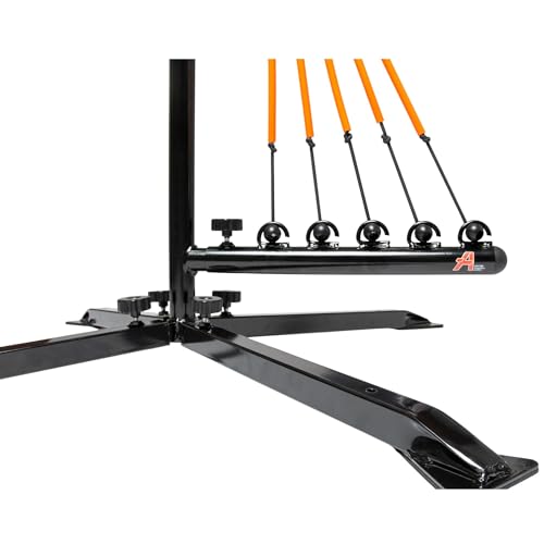 Anytime Baseball Power Hitter Baseball Swing Trainer for Baseball & Softball - Durable Baseball Training Equipment with High-Visibility Hitting Stick & Head - Carrying Case, Extra Bands & Stakes