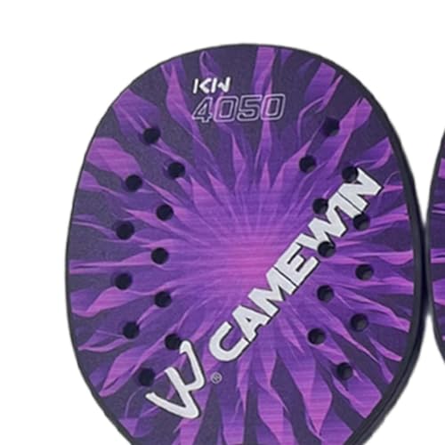2 Pieces Beach Tennis Rackets Kids Beach Tennis Paddles Large Racket Surface with Ventilation Holes Paddle Shock Absorption Material Suitable, Purple