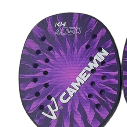 2 Pieces Beach Tennis Rackets Kids Beach Tennis Paddles Large Racket Surface with Ventilation Holes Paddle Shock Absorption Material Suitable, Purple