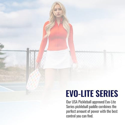 SCS Carbon Fiber Pickleball Paddle – USAPA Approved 2024 – Lightweight, Enhanced Spin, Sure-Grip Handle – Evo-Lite Series for Intermediate Players - color: Willow