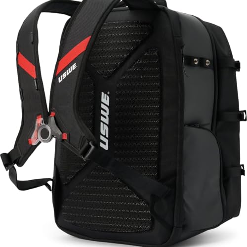 USWE Buddy Athlete Gear Pack, Duffle Bags to Store Sports Gear, Essentials, Ideal For Travelling, Gym, Training and More (40L Gear Pack Black/Red) - style: 40l Gear Pack Black/Red