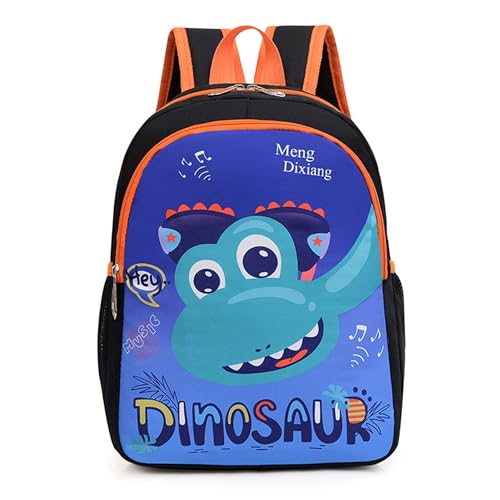 CHERUBIC Kids Toddler Cute Backpack Little Cartoon Travel Lightweight Bag Daypack For 3 Girls Boys (Dinosaur Blue) - color: Dinosaur Blue, size: Small-12"H