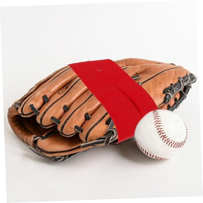 Toyvian Elastic Baseball Glove Strap Softball Wrap Band for All Gloves Breathable Open Structure Design Red