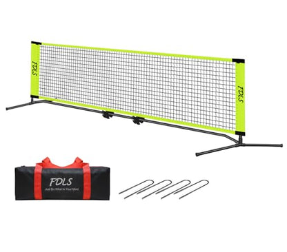 FDLS Portable Small Pickleball Net for Driveway Backyard,with Carry Bag for Indoor Outdoor, for All Levels, Easy Set up - style: 10FT Green
