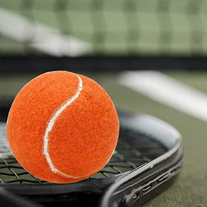 URBEST Tennis Ball 12 Packs Training Tennis Balls Practice Balls for Novice Player, Pet Dog Playing Balls with Mesh Carry Bag - color: Orange