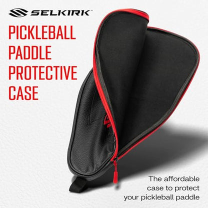 Selkirk Sport Pickleball Paddle Cover | Pickleball Paddle Case | Fits All Paddle Shapes and Sizes | SLK - color: Selkirk Black and Red