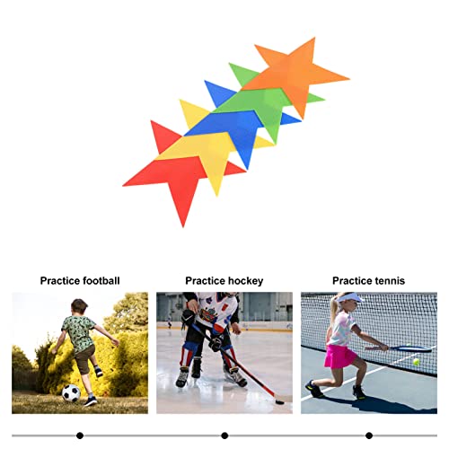 BESPORTBLE 5pcs Markers for Football Training Non- Floor Markers for Soccer Drills Gym and Sports Courts and Smooth Edges