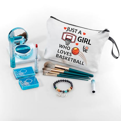 Basketball Make Up Bag for Girls Birthday Gifts for Basketball Players Teen Girls Woman Unique - color: basketball1