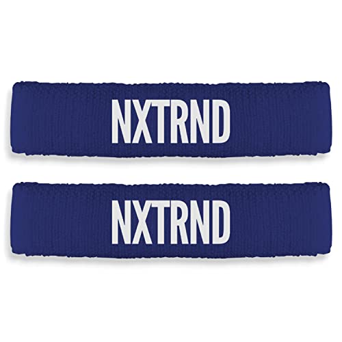 1 Pair Nxtrnd Bicep Bands, Sweat-Absorbent Arm Sweatbands, Football Accessory - color: Navy Blue