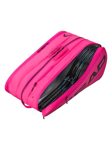 HEAD Tour Racquet Bag XL (12R) Tennis Bag - Holds Up to 12 Racquets, CCT+ Climate Control Technology, 3 Main Compartments, Shoe Pocket & Backpack Carry System - color: Pink