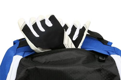 Athletico Baseball Bat Bag - Backpack for Baseball, T-Ball & Softball Equipment & Gear for Youth and Adults | Holds Bat, Helmet, Glove, & Shoes |Shoe Compartment & Fence Hook - color: Blue