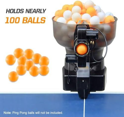 Table Tennis Robot,Automatic Ping Pong Trainer w/Wired Remote Control,36 Spin Options,User-Friendly Design for Enhanced Practice