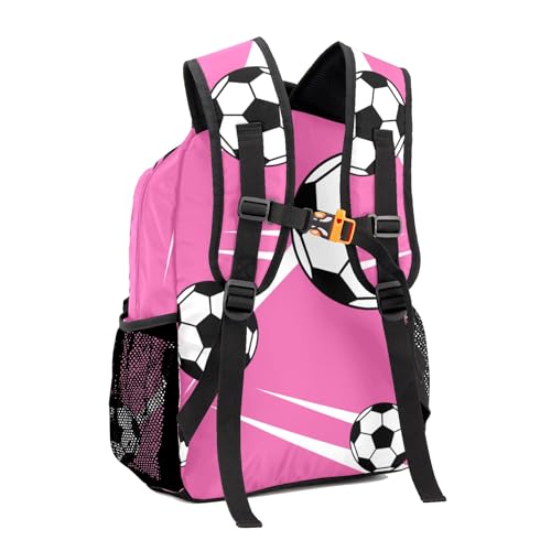 Sport Soccer Player Number Team Name Pink Personalized School Backpack for Teen Kid-Boy/Girl Primary Daypack Travel Bookbag - color: Option 34