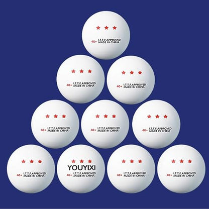10 Pcs Professional Pingpong Ball 3 Star Table Tennis Outdoor and Indoor for Training, Competition Professional Training Equipment