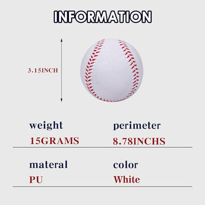 4 Pack Foam Baseballs Practice softballs 9 inch Training Soft Baseballs Batting Hitting Fielding Indoor Outdoor