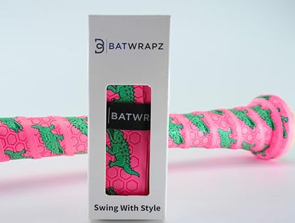 Bat Grip Tape for Baseball - Softball Precut and Pro Feel Bat Grip Tape Replacement - color: The Alligator