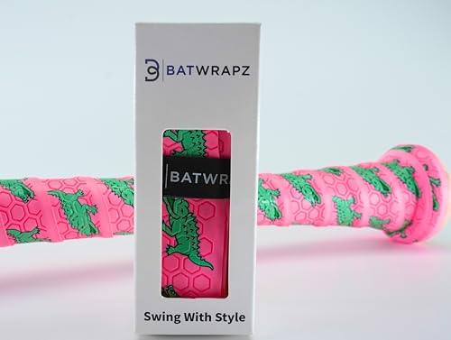Bat Grip Tape for Baseball - Softball Precut and Pro Feel Bat Grip Tape Replacement - color: The Alligator