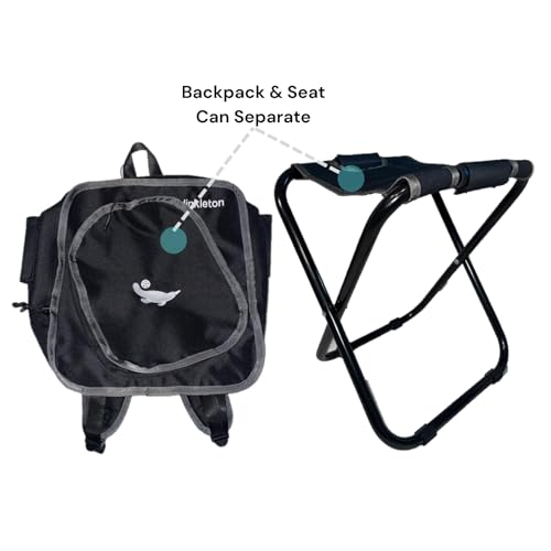2 in 1 Pickleball Bag and Foldable Chair, Adjustable Bag with Foldable Chair, Paddle Pocket, Compartment for Shoes, Water Bottles and Extra Paddles