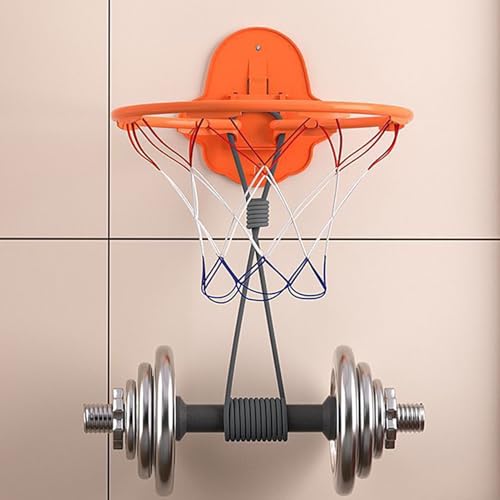 Indoor Basketball Hoop, Replacement Basketball Rim Silent Training Hoop Wall-Mount for Bedroom, Office & Home