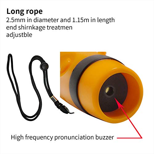 ZHT Electronic Whistles for Referees with USB Charging, 3 Tone High Volume Emergency Whistle for Referee Coaches Teacher, Outdoor Camping Hiking Boating Safety Whistles with Lanyard - color: Yellow