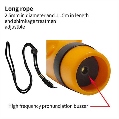 ZHT Electronic Whistles for Referees with USB Charging, 3 Tone High Volume Emergency Whistle for Referee Coaches Teacher, Outdoor Camping Hiking Boating Safety Whistles with Lanyard - color: Yellow