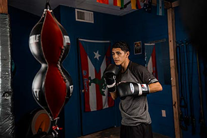 Fury Professional Lace Training Gloves - Lace Up Sparring Gloves for Boxing, Bag, and General Training - color: Black, size: 16 oz