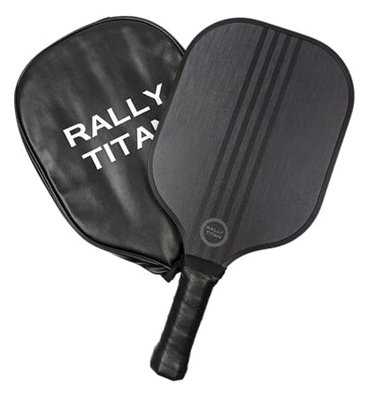 Pickleball Paddle | T300 Textured Carbon Fiber Surface | Polypropylene Honeycomb Composite Core | Cushion Grip | Single Paddle with Cover from Rally Titan for Men & Women
