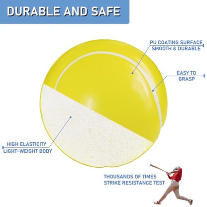 YESMARKS 24PCS Foam Baseballs, 2.4Inch Mini Baseballs, Sports Squeeze Balls, Soft Practice Baseball for Training, Kids Party Favor Toy, Sports Theme Party