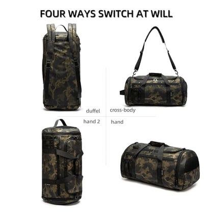 ROYALFAIR Basketball duffel bag Large Sports Bag with Separate Ball Holder & Shoes Compartment,Best for Basketball, football,Volleyball,Gym - color: camouflage