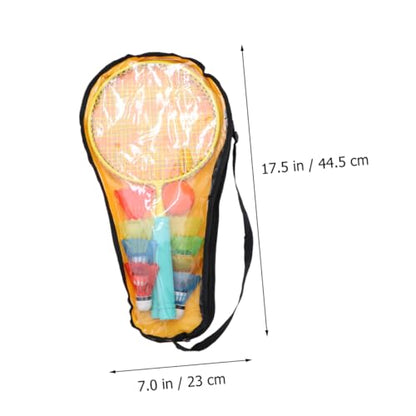 Badminton Racket Lightweight Outdoor Sports for Ages with Shuttlecocks and Tennis Ball Interactive Training Tool in Blue