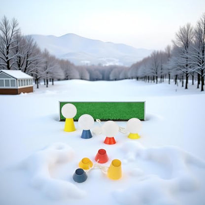 1 Set Winter Golf Tees,Rubber Golf Tees with 4 Different Heights for Frosty Days Hard Ground Home Driving Range Mat Training Practice Kits,Prevent Loss Golf Ball Holder,Golf Accessory
