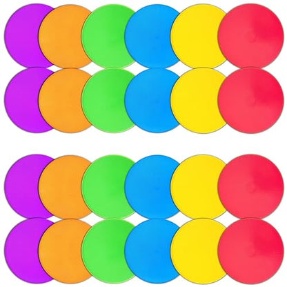 Poly Spot Markers 4 inch/9 inch Non-Slip Rubber Agility Training Markers Floor Dots Flat Field Cones for Football, Soccer, Basketball, School Exercise Drills, Dance Practice - style: 9 inch 24 Pcs (TPE)