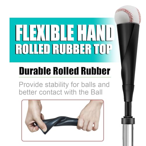 Zdgao Portable Batting Tee for Baseball/Softball, Height Adjustment 25"- 46" Baseball Tee with Removable Rubber Top and Premium Base for All Ages Training and Practice - style: 25"-37" Height Adjustable